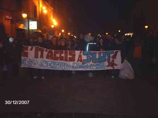 immagini del corteo del 30 dicembre 2007