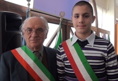 il sindaco Masi e il sindaco baby Massimo Domenico