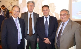 da sin. Domenico Zinzi, presidente della Provincia di Caserta, Cosimo Sibilia, presidente della Provincia di Avellino, Edmondo Cirielli, presidente della Provincia di Salerno, Aniello Cimitile, presidente della Provincia di Benevento 