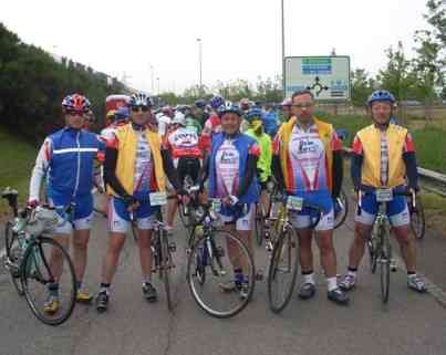 i ciclisti gricignanesi a Cesenatico