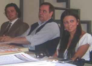 da sin. Indaco, Mastella e Tanya Brancaccio