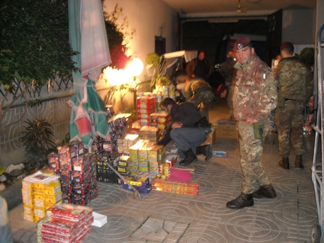 i botti sequestrati a San Cipriano