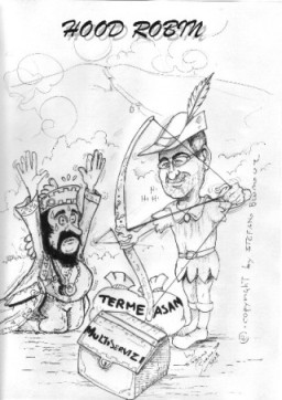 Vignetta contro la privatizzazione delle Terme