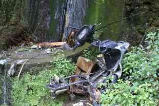 i resti di uno scooter