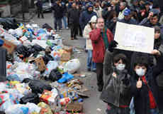 protesta dei cittadini di Pianura