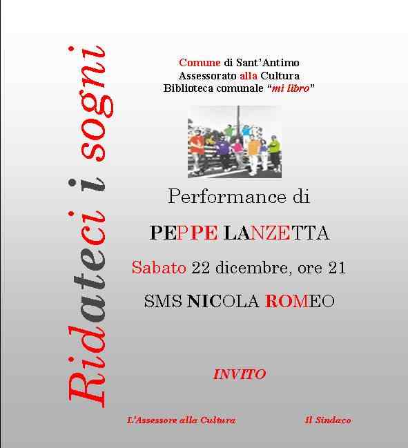 Peppe Lanzetta a Sant