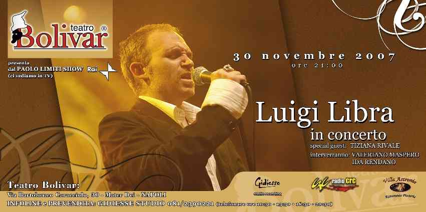 Luigi Libra al Teatro Bolivar