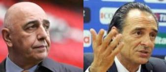 da sin. Galliani e Prandelli