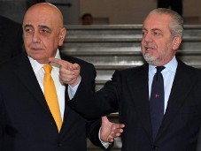 da sin. Galliani e De Laurentiis