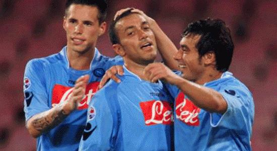 Marek Hamsik, Fabio Quagliarella e Ezequiel Lavezzi