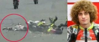 Marco Simoncelli e l'immagine dell'incidente