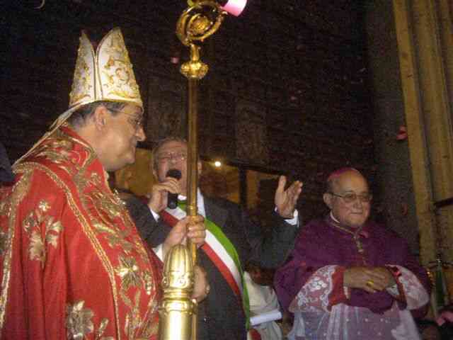 da sin: il cardinale Sepe, Ciaramella e l'Arcivescovo Milano