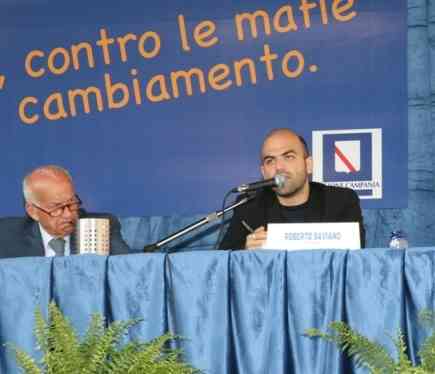 Saviano e Bertinotti sul palco