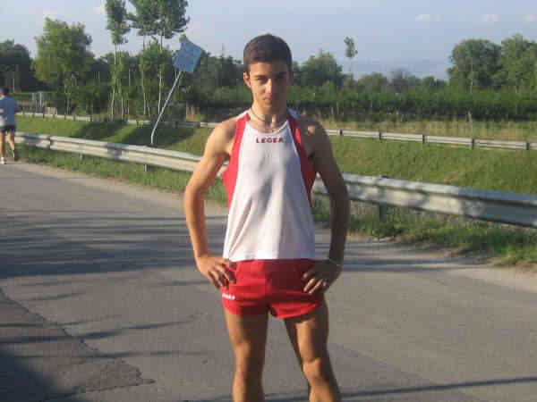 Marco Carusone durante l'allenamento